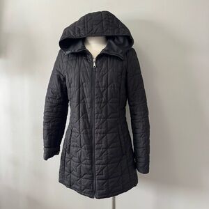Laundry By Shelli Segal Black Quilted Puffer Jacket Medium